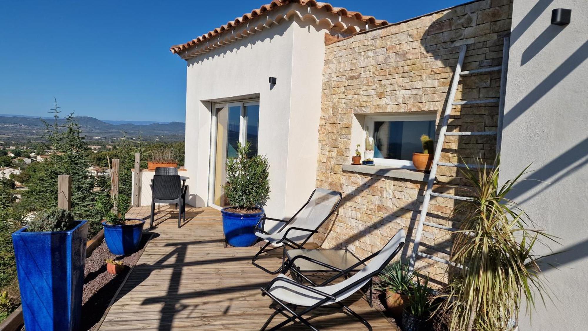 Reve D'Escapade Chambre Avec Vue Sublime Sur Les Cevennes Ardechoises Barjac  Zewnętrze zdjęcie